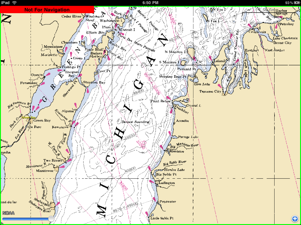 Lake Michigan Nautical Chart